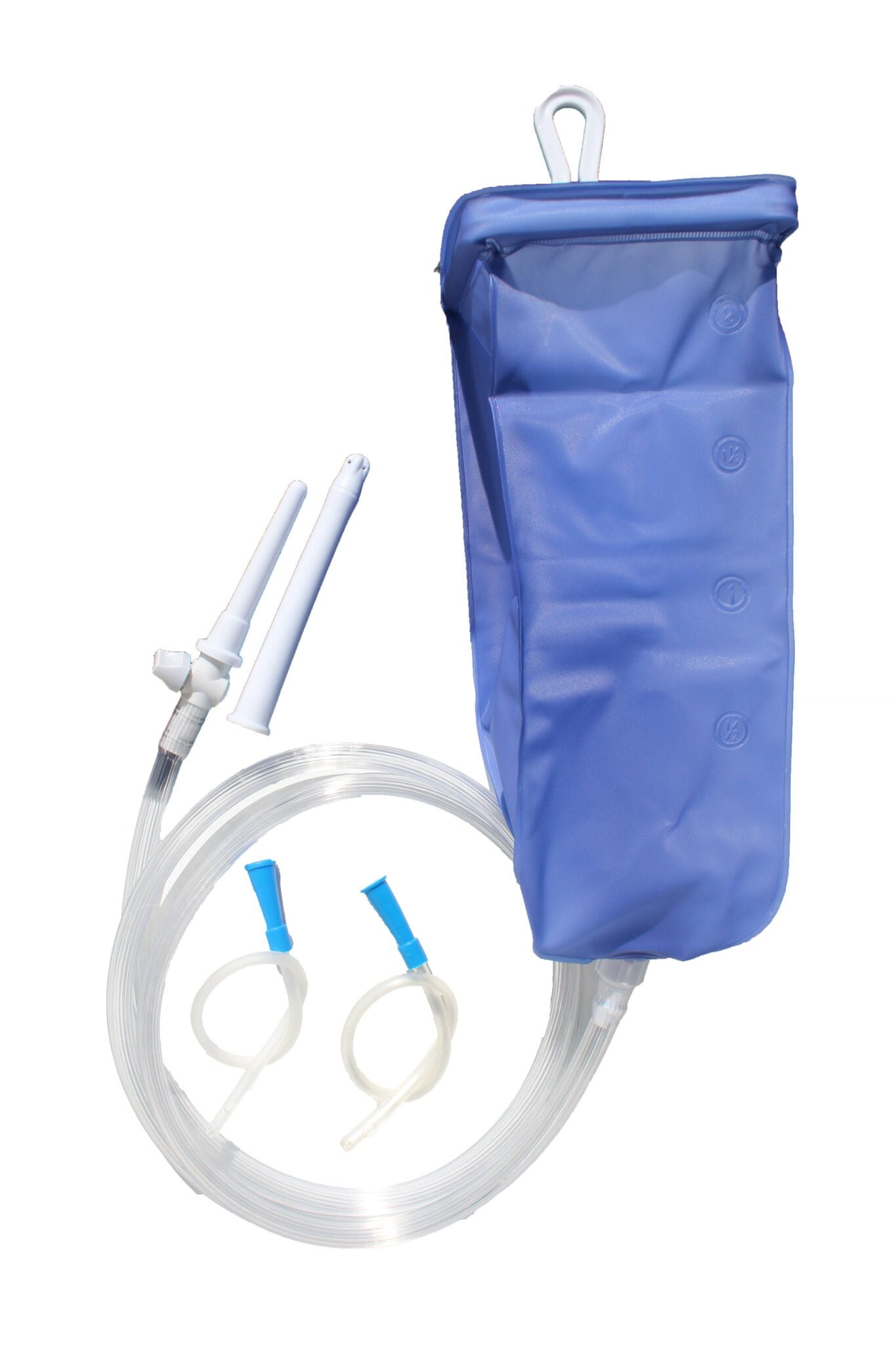 Kit Para Enema Limpeza Intestinal Evacuante E Desintoxicante Modelo Bolsa Azul Kit Enema