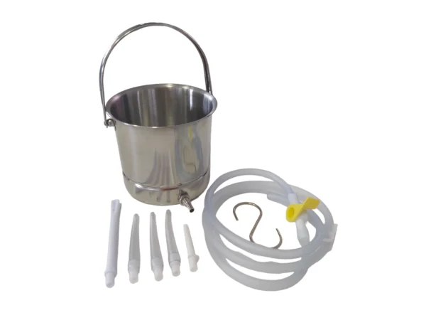 Kit Enema Limpeza Íntima Desintoxicação Balde Inox 1.5L - Image 2