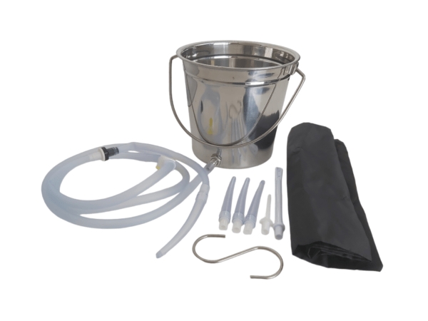 Kit Enema Limpeza Íntima Desintoxicação Balde Inox 2 Litros - Imagem 2