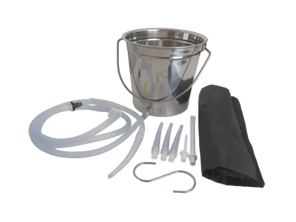 Kit Enema Limpeza Íntima Desintoxicação Balde Inox 2 Litros - Imagem 2