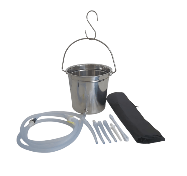 Kit Enema Limpeza Íntima Desintoxicação Balde Inox 2 Litros - Imagem 7