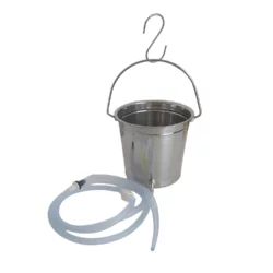 Kit Enema Limpeza Íntima Desintoxicação Balde Inox 2 Litros