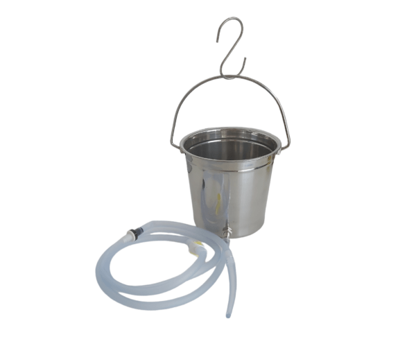 Kit Enema Limpeza Íntima Desintoxicação Balde Inox 2 Litros