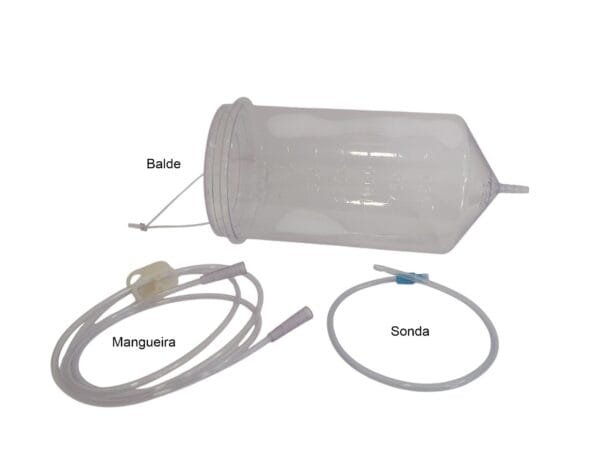 Kit Enema Irrigador Para Limpeza Intestinal 2lts C/ 5 Sondas - Imagem 2